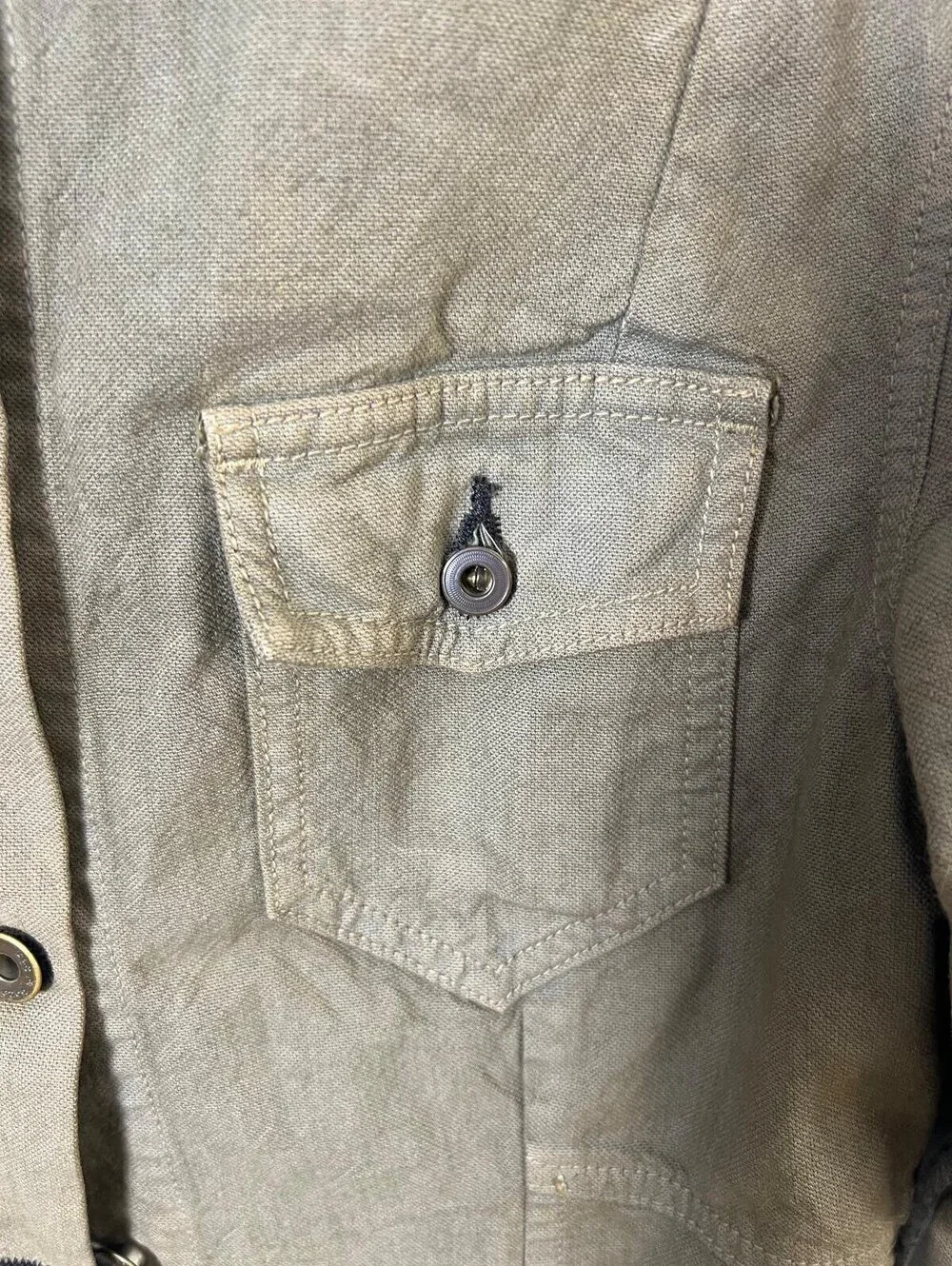 rag & bone Military Green Cotton Jacket Medium Utility